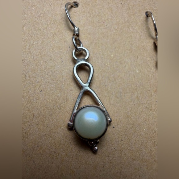 Bohemian 925 Sterling Silver Mother of Pearl Dangle - Picture 11 of 13